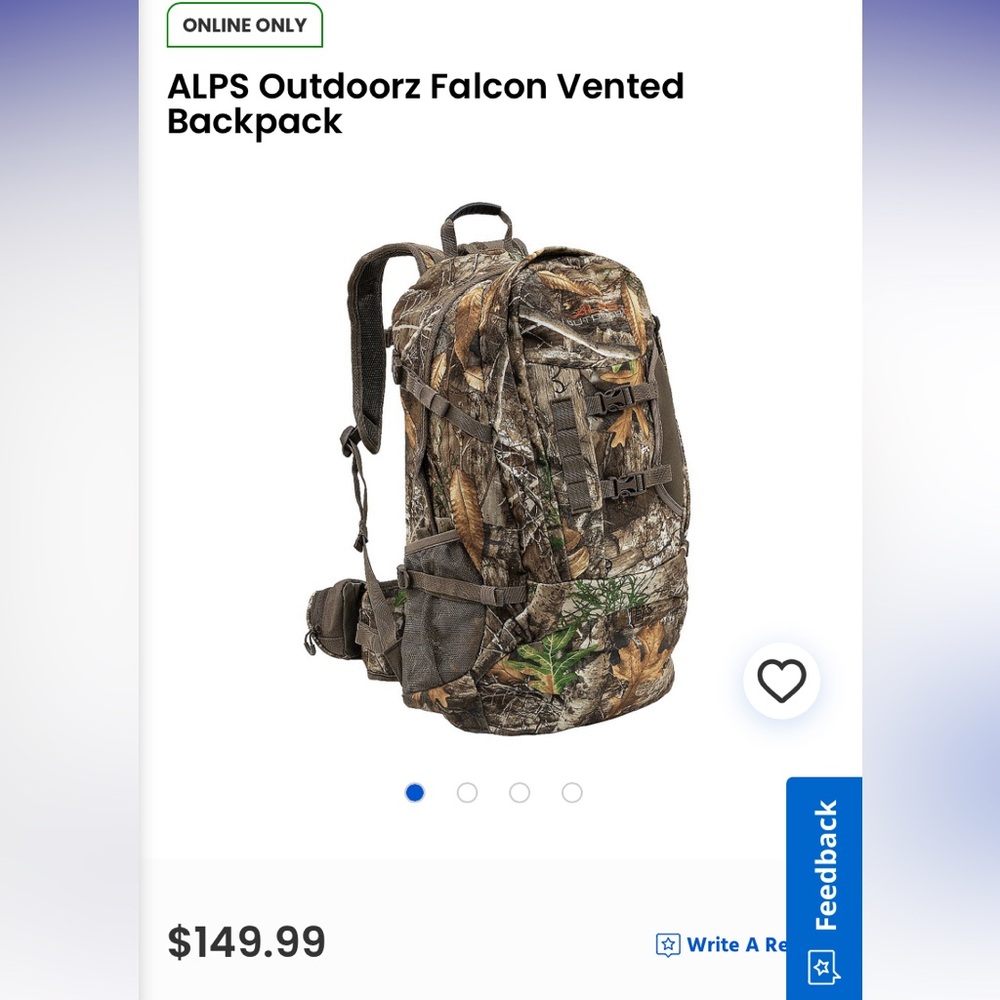 Alps Outdoorz Falcon Camo Hunting Backpack Real Tree Edge